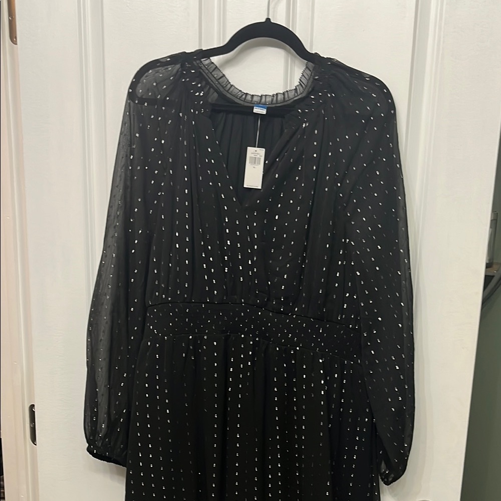 Old Navy Black Long Sleeve Dress